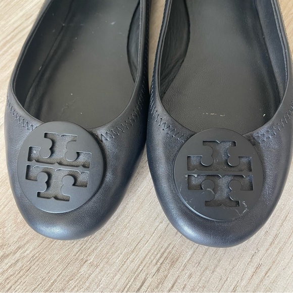 Tory Burch Minnie Travel Ballet Flat Black Size 9.5 - Picture 2 of 7
